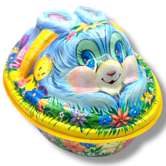Vintage Plastic Easter Candy Containers set of 2 Bunny - Picture 2 of 15